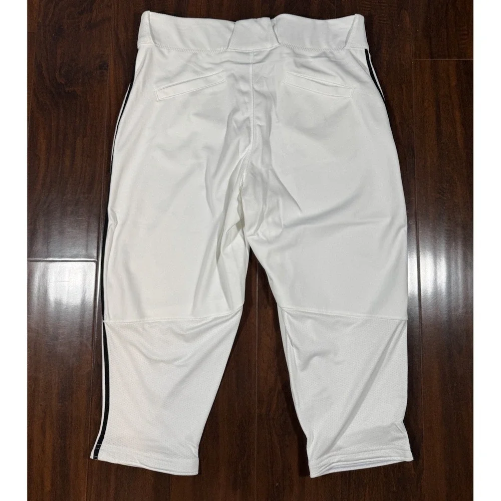 NIKE Vapor Select Team Baseball 3/4 Piped Pants White Men's L *NEW* BQ9021-106